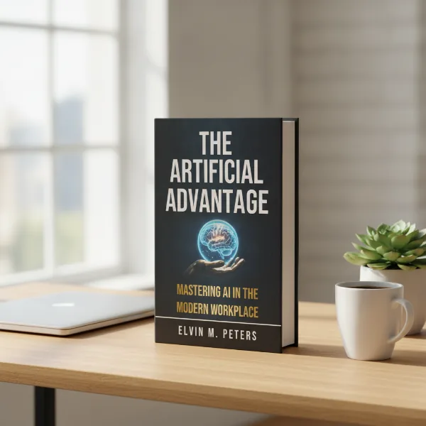 The Artificial Advantage paperback on a desk