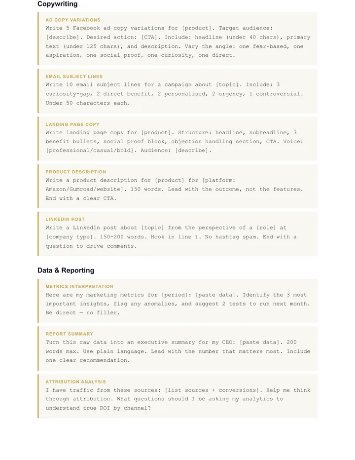 Role pack, Marketing